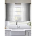 thumbnail image 6 of Grey Ombre Semi Sheer Window Curtains 45 Inches Long, Gray White Gradient Modern Abstract Art Rod Pocket Voile Silky Chiffon Curtain Light Filtering Drapes for Living Room, Kitchen, 52"x45", 2 Panels, 6 of 9