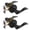 Black-2 Pack, variant on Satin Nickel 4 Pack Door Lever Lock Set Interior Bed Bath