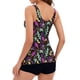 thumbnail image 4 of ICHUANYI Clearance Women Two Piece Swimsuits Tummy Control Swimwear Tankini Beachwear Swimdress(Purple, XL) Ichuanyi Ichuanyi, 4 of 4