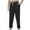 Black, variant on qolati Mens Pajama Pants Classic Fit Stretchy Drawstring Pjs Bottoms with Pockets Soft Comfy Straight Wide Leg Sleepwear Lounge Pants