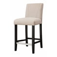 thumbnail image 2 of Leather Mid-back Counter Height Stool, Black & Dark Brown, Set of 2, 2 of 2