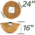 thumbnail image 2 of Bosmere 721082 06558 8 Round Replacement Coco Liner With Soil Moist Mat, Brown - 24 inch, 2 of 5