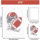 thumbnail image 2 of Calcomanía termoadhesiva de diamantes de imitación de rugby de 11,7 x 8,3 pulgadas, calcomanías brillantes, plantilla de diamantes de imitación transparentes, aplique para reparación de ropa, 2 of 7