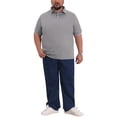 thumbnail image 2 of INSPIRE CHIC Men's Big & Tall Contrast Trim Short Sleeve Work Office Polo Shirt 3XL Gray, 2 of 5