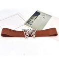 thumbnail image 6 of D-GROEE Women Fashion Elastic Hollow Out Butterflies Decor Belt Stretchy Skinny Waist Belt for Dress Jeans Pants with Metal Gold Buckle, 6 of 7