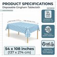 thumbnail image 5 of Sm:)e 3 Pack Blue and White Farmhouse Style Disposable Checkered Tablecloth 54x108 Inch, Yarn-Dyed Woven Table Cover for Dining Decor, Rectangle, 5 of 6