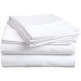 thumbnail image 1 of SRP Linen 100% Cotton 600-Thread-Count Bed Sheet Set With Bonus Pillowcases RV Camper Short Queen Solid White Fit Up to 12" inches Extra Deep Pocket, 1 of 3