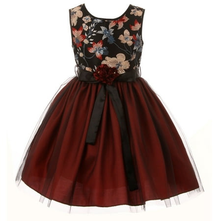 Girl Mini-Quince with Floral Tulle Bodice Dress by TIPTOP KIDS - AS7038