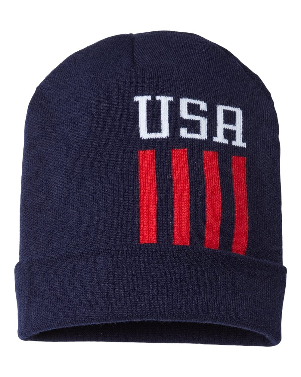 US America Flag Beanie Hat Patriotic Stars Stripes Kintted Stretchable Cap 
