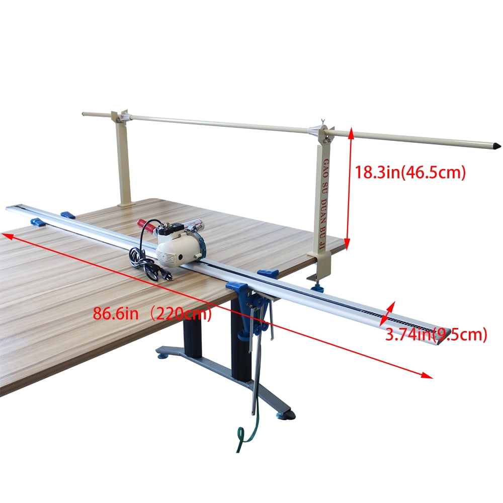 TECHTONGDA High Speed Delay Function Fabric End Cutter w/86.6"(220cm) Rack & Digital Counter