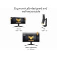 thumbnail image 5 of ASUS TUF Gaming 34 inch UltraWide QHD 2K 1440P 180Hz AMD FreeSync Premium Pro (Adaptive Sync) 1ms HDR400 ELMB Curved Gaming Computer Monitor with Height Adjustable, Swivel & Tilt Stand VG34VQL3A, 5 of 5