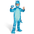 thumbnail image 4 of Joyfy Halloween Realistic Blue Tyrannosaurus Rex Children's Dinosaur Costume (with Egg) Suitable for Infant and Toddler Halloween Dress up Party, 4 of 7