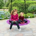 thumbnail image 4 of Goplus 40'' Flying Saucer Tree Swing Indoor Outdoor Play Set Swing for Kids Purple, 4 of 12