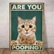 thumbnail image 5 of ¿Estás haciendo caca? Pósteres para el baño, letreros divertidos para el baño, impresiones en lienzo, lindos cuadros de gato negro para pintar en la pared, decoración del baño, 5 of 5