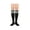 Black White, variant on Old School Knee High Socks for Women Elastic Three Stripes Soccer Socks for Dance Cheerleader White Blue One Size