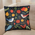 thumbnail image 5 of Herdesigns Colorful Birds Throw Pillow Covers, 14x14 Inch Pack of 2 Soft Couch Pillowcases Cushion Cases for Sofa Bedroom Living Room Home Decor, Fruit and Bird, 5 of 7