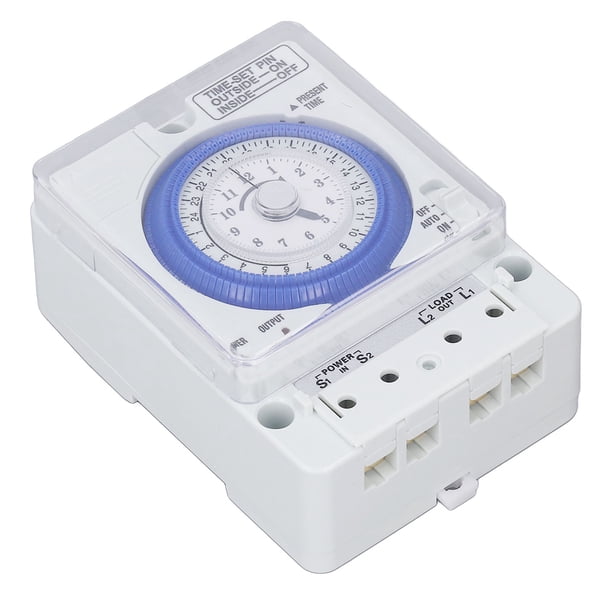 Interruptor de control de tiempo mecánico ANGGREK 100-240 VCA Tipo reloj compacto