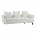 thumbnail image 5 of 78" Modern 3-Seater Beige Upholstered Sofa, Oversized Boucle Fabric Couch with Plush Pillows, Solid Wood Frame for Living Room, Bedroom, Apartment, 5 of 7