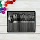 thumbnail image 2 of Juego de 25 pinceles para pintar con mango de madera, profesionales, suaves y de dibujo. Gris-plata, 2 of 9