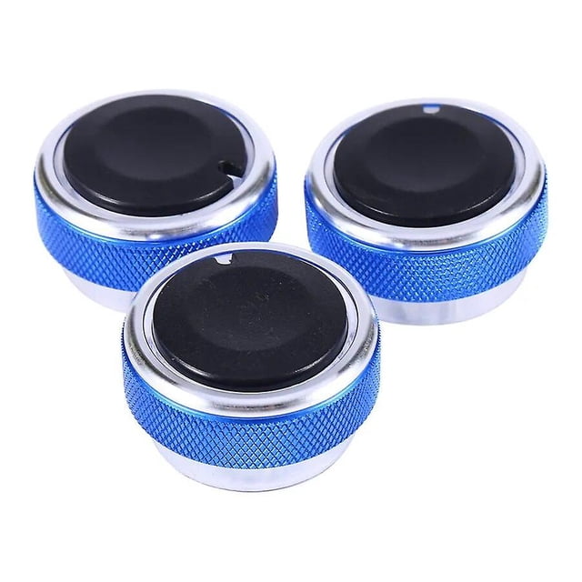 3pcs/set 4 Colors Car AC Knob Aluminum Alloy Air Conditioning Temperature Control Switch Accessories Suitable for Ford for Focus~7420