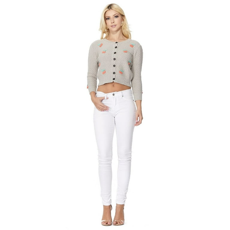 Cropped store ivory cardigan