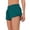 Dark Green, variant on Women's Athletic Running Shorts Breathable Lightweight Summer with Reflective Secure Zipper Pocket Mesh Liner Elastic Waistband