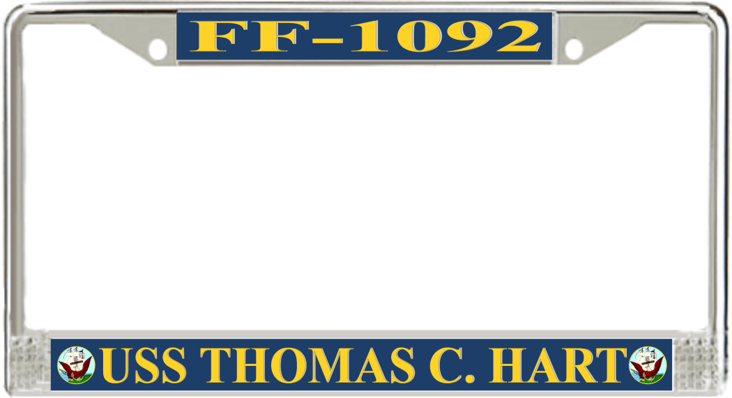 USS Thomas C. Hart FF-1092 License Plate Frame