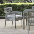 thumbnail image 2 of Modway Aura Patio Dining Arm Chair in Gray and White, 2 of 8