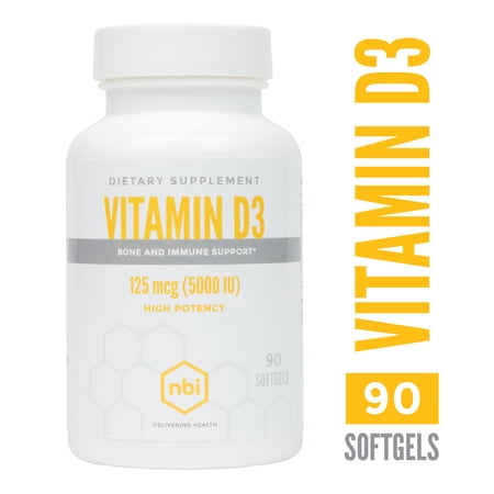 NBI Vitamin D3 125 mcg (5000 IU)