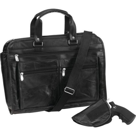 - Italian StoneDesign Genuine Buffalo Leather Concealed Carry Briefcase