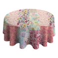 thumbnail image 4 of Pioneer Flower Floral Print Pattern Round Tablecloth 60"x60",Wrinkle Wipeable Table Cloth for Kitchen Dining Room Picnic Patio Party, 4 of 6