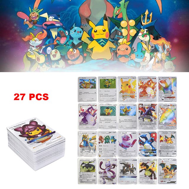 Tarjetas de papel de aluminio raras de Anime, tarjeta de papel de aluminio de monstruos de bolsillo surtidos para coleccionistas de fanáticos del juego Likrtyny libre de BPA