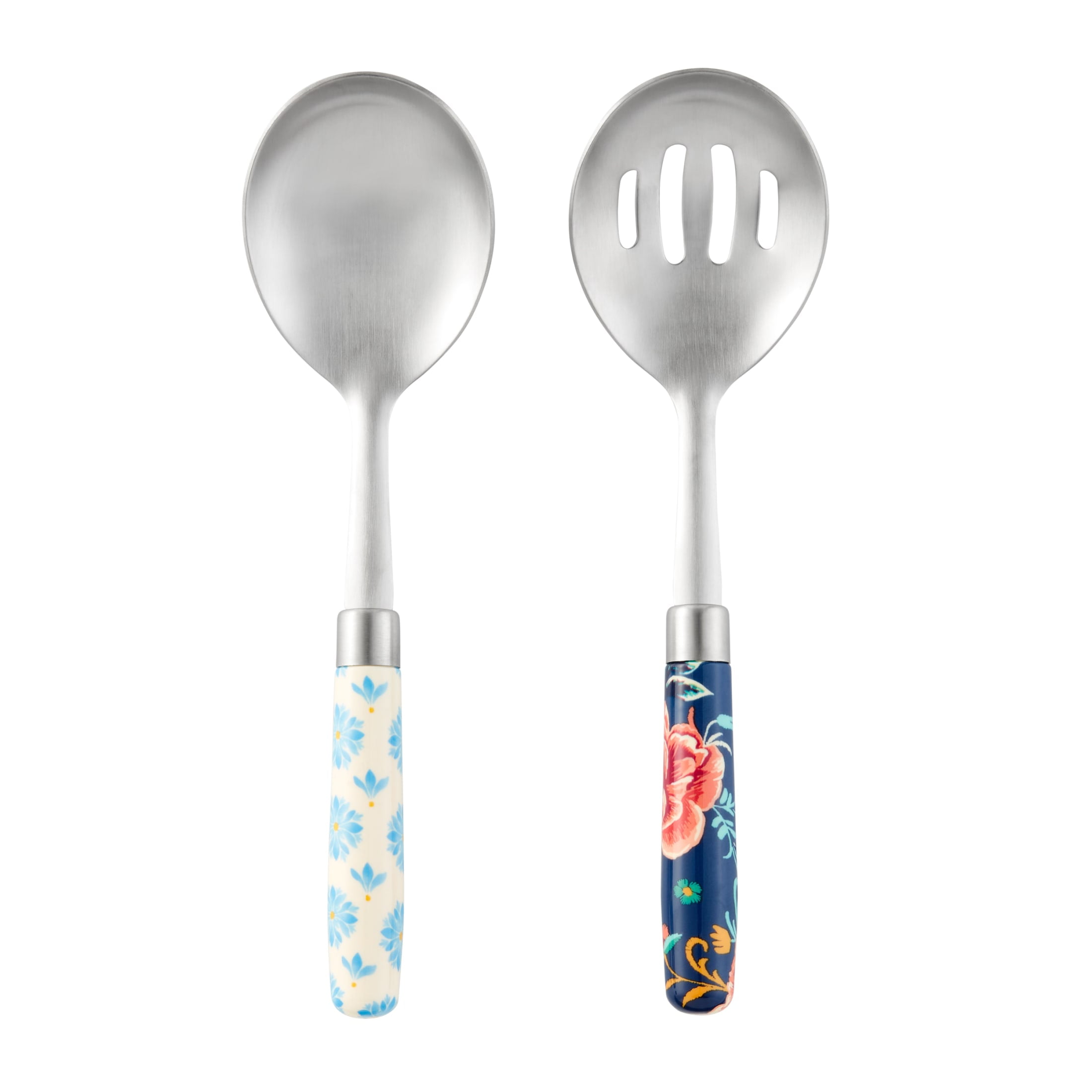 The Pioneer Woman Keepsake Floral Textured Stainless Steel Serving