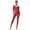 Red, variant on Women's Rhinestone Long Sleeve Gymnastics Leotard Ballet Dance Unitard Full Bodysuit Figure Ice Skating Jumpsuit Red XL