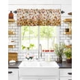 thumbnail image 6 of Valances for Windows Thanksgiving Sunflower Rod Pocket Cafe Window Treatments Valance Curtains for Kitchen Bathroom Laundry Basement Windows 54"x18", 6 of 6