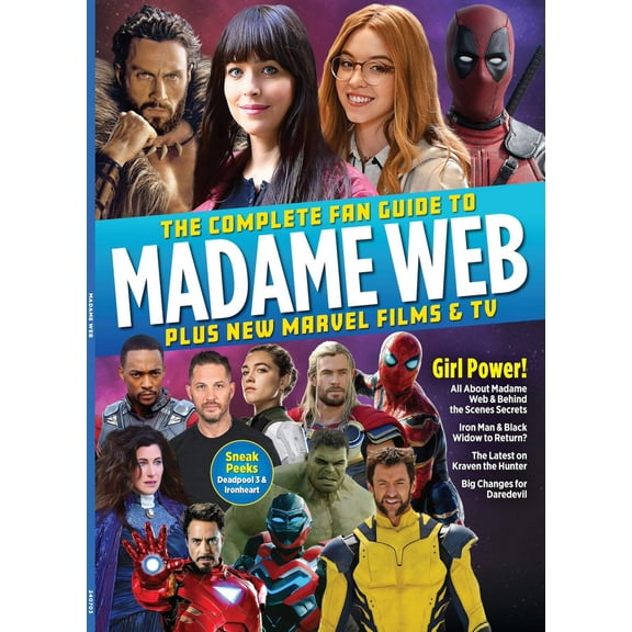 Madame Web - Fan Guide: Spider-Man's Ally, Girl Power, Dakota Johnson, Sydney Sweeney, Emma Roberts, Adam Scott, Characters, BTS, New Marvel Films TV, Sneak Peaks, Deadpool, Ironheart, Blade MCU!
