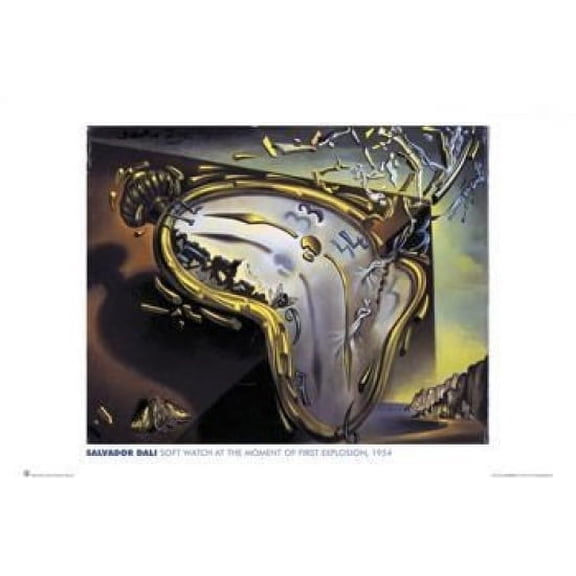 Soft Watch At Moment of First Explosion, c.1954 Laminated Poster by Salvador Dali (36 x 24)