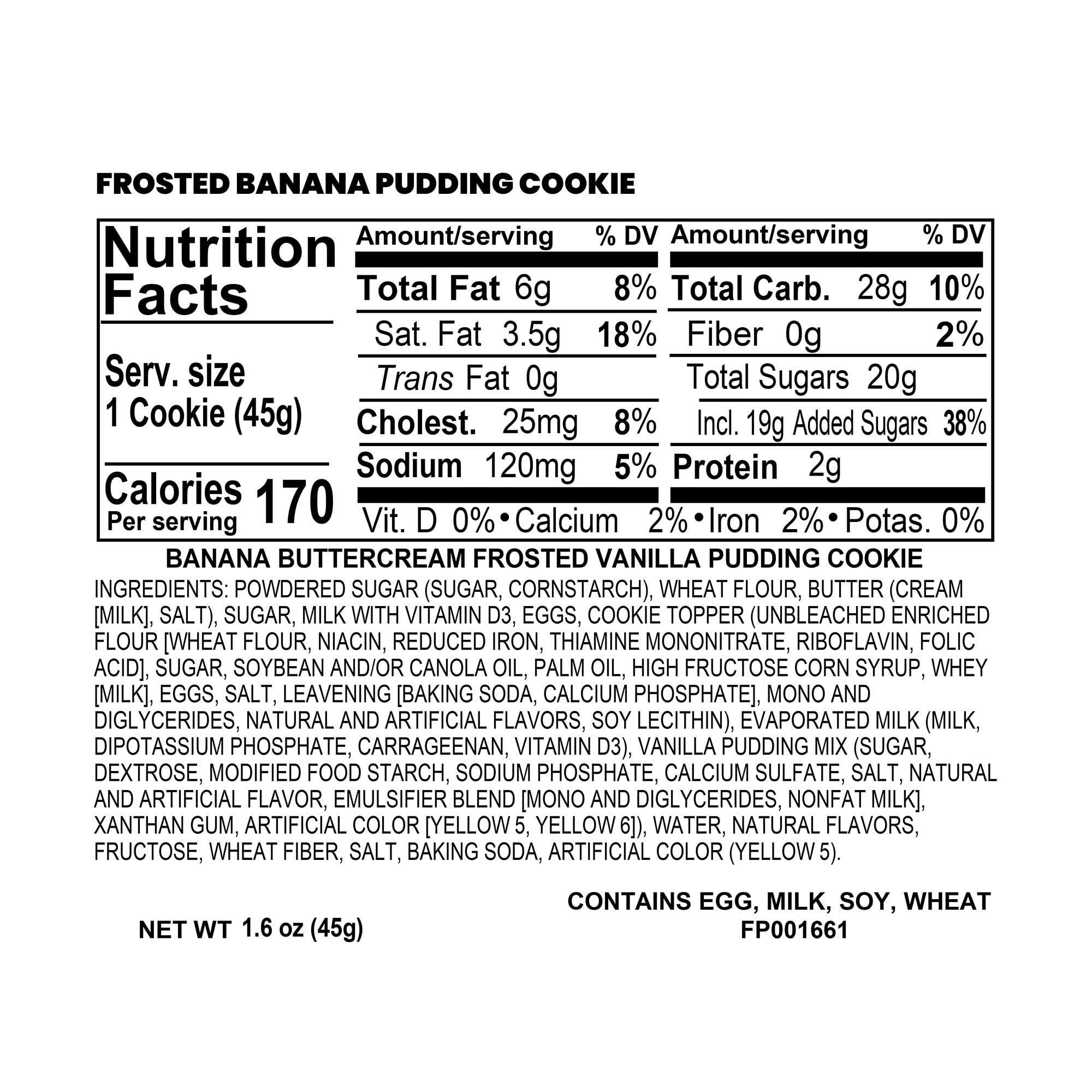 Cheryl's Cookies® Buttercream-Frosted Banana Pudding Cookies 90ct Case, Cookies Individually Wrapped, Gourmet, & Fresh-Baked, Kosher, Bulk Value Gift Pack, Snack, Treats, Desserts