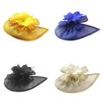 thumbnail image 1 of 4 tocados de malla para niñas, con pinzas para el pelo, para cócteles y fiestas de té. Amarillo Azul Negro Beige, 1 of 9