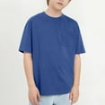 thumbnail image 5 of Kids Boys Tshirts Comfortable Short Sleeve Boys Shirts Dark Blue Tees Baseball Tops 10-11 Years Tshirt Boys, 5 of 5