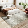 thumbnail image 6 of Bestier Rectangle Geometric Machine Braided Polypropylene Area Rug in Beige, 2" x 3", 6 of 8