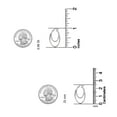 thumbnail image 3 of LeCalla 925 Sterling Silver Textured Hoop Earrings Lightweight Circular Double Layered Hoop Earrings for Women Teen 27MM, 3 of 6