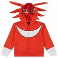 thumbnail image 6 of Boys Sonic The Hedgehog Shadow,Tails and Knuckles Cosplay Zip Up Fleece Hoodie-Boys 4-20 Red, 6 of 7