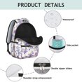 thumbnail image 4 of Pioneer Flower Floral Print Pattern Backpack for School, Cute School Bag with Adjustable Shoulder Straps and Padded Back, 15.3"x11"x7.1", 4 of 5