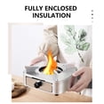 thumbnail image 4 of Compact Portable Stainless Steel Camping Stove, Small Indoor Cooker for Outdoor BBQ, Picnics & Travel, Durable & Windproof Design(Silver), 4 of 7
