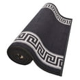 thumbnail image 6 of Custom Size Bordered Greek Key Meander Black Roll Runner Rug Customize Choice of Your&nbsp;Length by feet&nbsp;Slip Skid Resistant Latex Back Cut to Size Rug Runner, 6 of 9