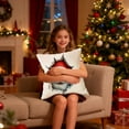 thumbnail image 4 of Funda de almohada con estampado divertido navideño, funda de cojín de lino para sofá, decoración del hogar, funda de cojín familiar, 4 of 7