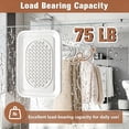 thumbnail image 5 of Mxdfafa 40-193in White Tension Curtain Rod, Heavy Duty No Drill for Room Divider, Bathroom, Closet & Laundry, Carbon Steel, Rust-Proof, 5 of 9