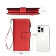 thumbnail image 2 of Comfortlix RFID Protection, Women's Card Holder Wallet, Red, 2 of 9