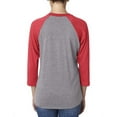 thumbnail image 2 of Next Level T-Shirt 6051 Men's Next Level Tri-Blend 3/4-Sleeve Raglan, 2 of 3